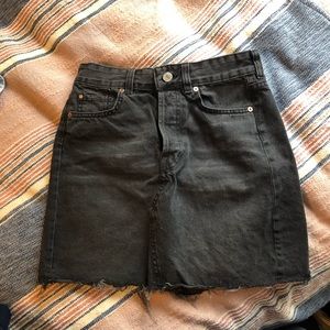 Black Denim Skirt